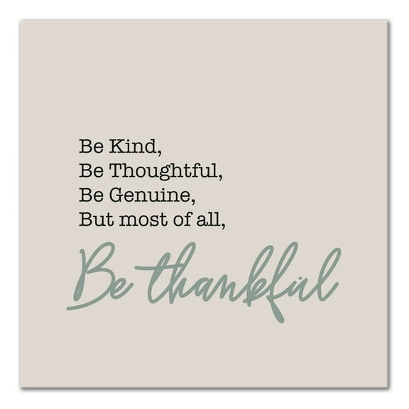 Creative Products Be Thankful Harvest Sentiment 12 x 12 Canvas Wall Art