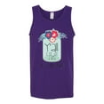 thumbnail image 2 of Wild Bobby, Y'all Is Not Word It's A Word Southern Artsy Jar with Flowers Pop Culture Mens Graphic Tank Top, Purple, Medium, 2 of 3