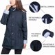 thumbnail image 4 of Chaqueta impermeable ligera y resistente al viento para mujer, informal, con capucha, manga larga, forrada con cremallera, para exteriores, 4 of 5
