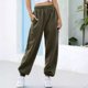 thumbnail image 5 of Pantalones casuales holgados de talla grande para mujer, de estilo europeo y americano, de otoño e invierno, con cintura alta y piernas anchas, 5 of 5