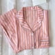 thumbnail image 1 of Conjunto de pijama a rayas para mujer, ropa de casa minimalista, moda de ocio, cómoda, suelta, estilo coreano, temperamento de primavera, nuevo, 1 of 4