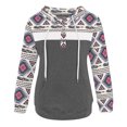 thumbnail image 5 of Gibobby Sudadera con cierre mujer, Sudadera de manga larga casual con estampado de corazón y bolsillo para mujer(Gris,XG), 5 of 5