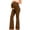 Coffee, variant on Maternity Flare Leggings 2026 Solid Color Trendy Over The Belly High-Elastic Soft Comfortable Pregnancy Wide Leg Trousers with Side Pockets Black M