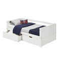 thumbnail image 2 of Camaflexi Daybed / Panel Headboard / Solid Wood / Drawers / White Finish - Twin, 2 of 3
