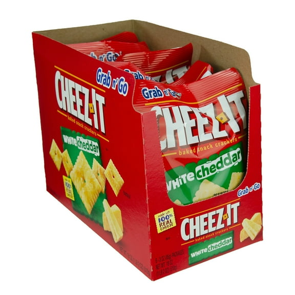 Cheez-It White Cheddar Baked Snack Crackers – 6 Pack × 3 oz Each – Delicious Cheesy Cookies