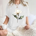 thumbnail image 4 of Mifsaly Oversized Graphic Tees for Women Magnolia Floral Print Cotton T-Shirts Crewneck Short Sleeve Summer Tops Lightweight Breathable Casual Daily Loose Fit Shirts 2026 L, 4 of 7