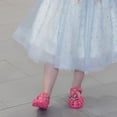 thumbnail image 2 of FRSASU Toddler Girls Jelly Sandals Butterfly Closed Toe Summer Cute Flats Kids Ankle Strap Confetti Casual Shoes Watermelon Red, 2 of 9