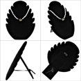 thumbnail image 4 of Soporte para exhibición de joyas, soporte de terciopelo para exhibición de joyas con 5 muescas, soporte para exhibición de joyas con llamas que ayuda a las mujeres a almacenar sus collares o joyas y, 4 of 5
