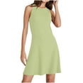 thumbnail image 2 of CaiJunJia Women's Summer Sleeveless Ribbed Dress Round Neck Casual Vacation Party Dresses, 2 of 7