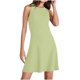 thumbnail image 1 of Vestido de Verano Casual de Mujer de Color Sólido sin Mangas Diseño de Cuello Redondo, Vestido Cómodo de Poliéster Ligero, 1 of 8