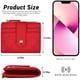 thumbnail image 3 of Cartera para mujer, tarjetero, pequeño monedero con bloqueo RFID, lindo pequeño bolsillo de cuero para mujeres, niñas, mini monedero corto (rojo granate), 3 of 5