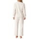 thumbnail image 3 of Conjuntos de sudadera para mujeres INSPIRE CHIC de 2 piezas, conjuntos de lounge de franela suave, suéter y pantalones de pijama, 2XL beige, 3 of 6
