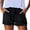 A-black, variant on Womens Lightweight Shorts Casual Baggy Trendy Hot Pants Elastic Waist Drawstring Comfy Shorts