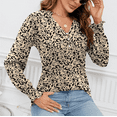 thumbnail image 6 of SOMER Women's V Neck Long Sleeve Shirt Blouse Dressy Tops Tunic Shirts with Ruffle Cuffs Puff Sleeve Fall Business Casual Fashion Clothes 2025, 6 of 6