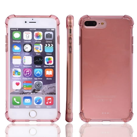 - Unique Bargains TPU Card Slots Phone Case Crystal Back Cover Light Pink for iPhone 7 Plus