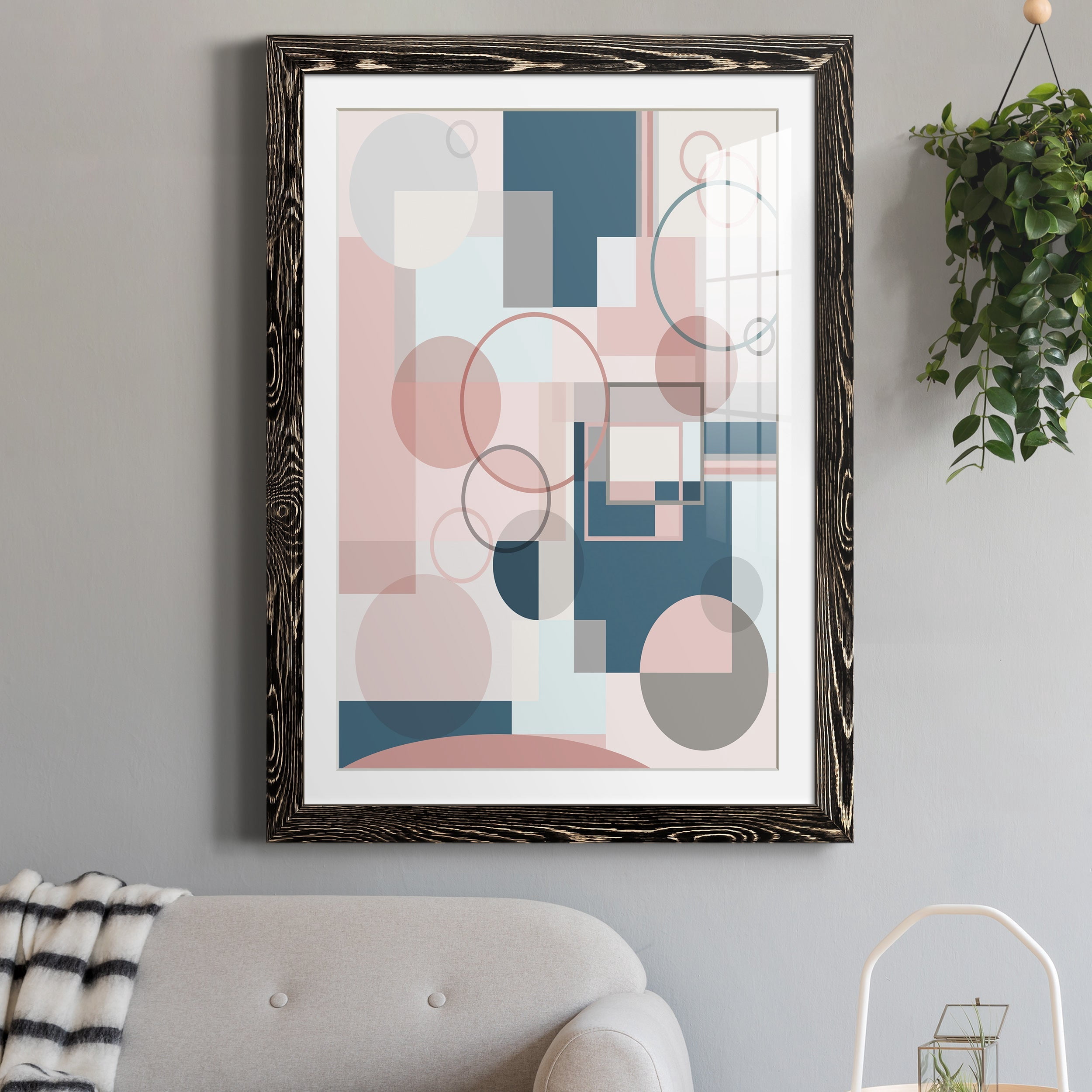 Modern Geo - Premium Framed Print - Distressed Barnwood Frame - Ready to Hang