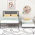 thumbnail image 2 of Pine Wood Gray Full Size Platform Bed with Trundle - Reliable for Long - term Use, 2 of 2