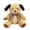 Brown-dog, variant on MorisMos 12.6in Pink Bunny Stuffed Animal with bow tie, Stuffed Pink Bunny Toy
