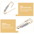thumbnail image 3 of EeaseCA 1pc Rhinestone Brooch Safety Pin Clothes Sweater Shawl Clip Waistline Pin, 3 of 7