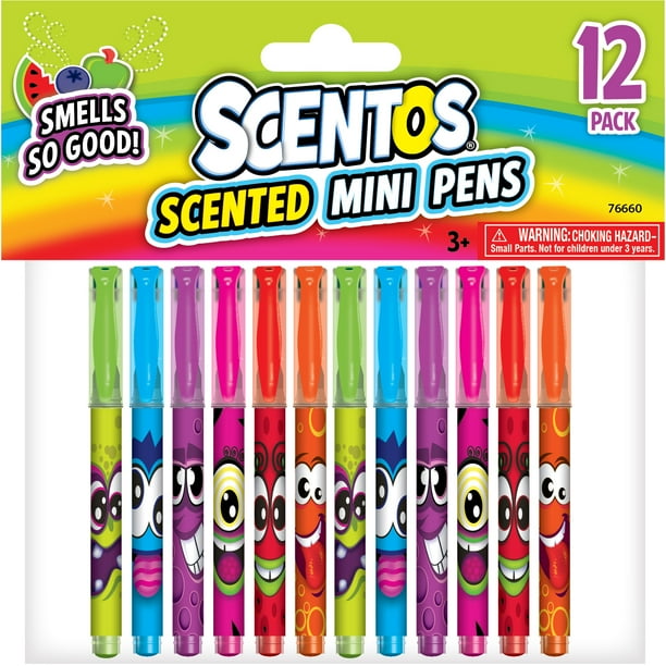 Scentos Scented Mini Pens Party Favors, 12 Pack