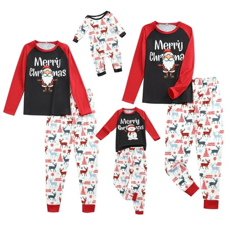 

Spring hue Family Matching Christmas pjs Pyjama Sets Xmas Nightwear Sleepwear for Man Women Girl Boy Baby 2PCS Sets