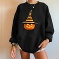 thumbnail image 2 of Chandails en Molleton Citrouille Halloween pour Femmes Chandail Imprimé Manches Longues Col Rond, 2 of 6