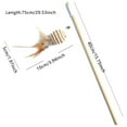 thumbnail image 2 of Cat Teaser Wand Interactive Feather Toy for Indoor Stimulating Natural Instincts with Dangling Attachment on Wooden Stick, 2 of 3