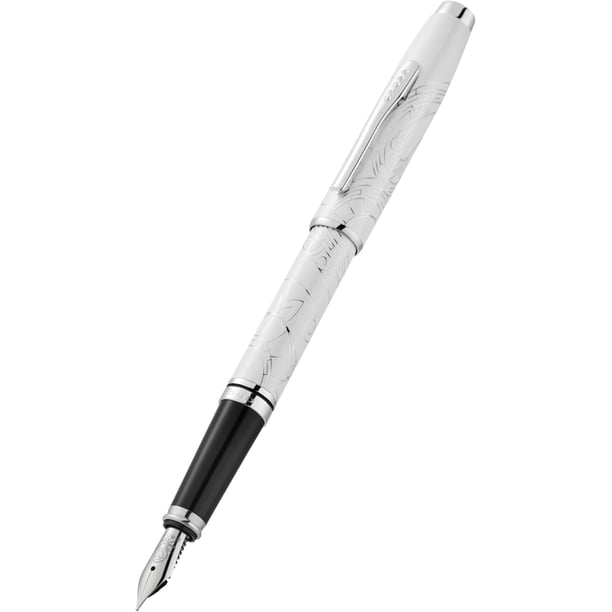 Pluma estilográfica Cross Coventry Zodiac Año de la Serpiente – Laca perlada blanca