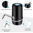thumbnail image 4 of Dispensador de agua de 5 galones, bomba de agua potable eléctrica Bomba de jarra de agua portátil automática para botella de 5 galones - Negro, 4 of 5