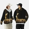 thumbnail image 4 of Gaeub Gold Glittering Stars Men's and Women's UPF 50+ Long-Sleeved Sun Protection Clothing, Fishing Shirt Long Sleeve Zip-XX-Large, 4 of 7
