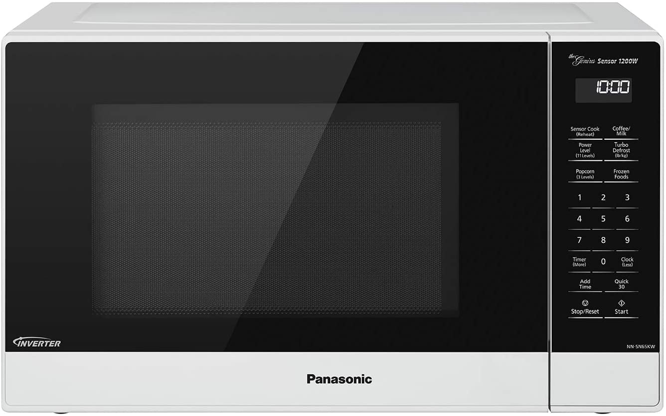 Black ft Renewed NN-SN65KB 1.2 cu Quick 30sec and Turbo Defrost Panasonic Compact Microwave Oven with 1200 Watts of Cooking Power Popcorn Button Sensor Cooking