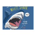 thumbnail image 4 of KLL Great White Shark Print Fleece Throw Blanket, Horizontal Fleece Bedding Cute Soft Blankets Comfy Fleece Flannel Plush Home Decor for Couch & Bed -80"x60", 4 of 9