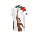 thumbnail image 4 of Curious George Kids Tshirt Short Sleeve Crewneck T-Shirts Boys Girls 3D Cartoon Casual Shirts, 4 of 5