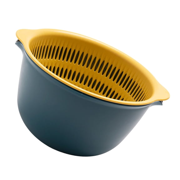 LITINKIMI Multi-Functional Kitchen Washing Basket, Double-Layer Fruit and Vegetable Holder for Easy Cleaning