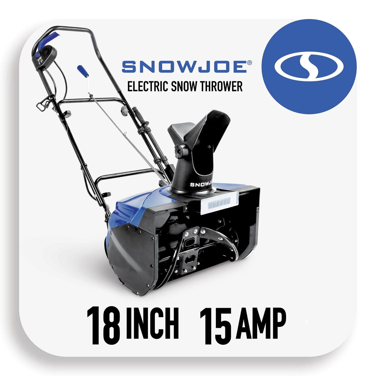 Souffleuse à Neige électrique Snow Joe à une étape de 46 cm, moteur de 15 Ah et phares