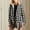 Gray, variant on Black**Friday Chaoheng Warm Winter Coats for Women Women's Plaid Print Hooded Jacket,Drawstring Waist Zip Front Shacket