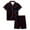 1Black127, variant on XAOFW Children's Outfits Sets Valentines Day Star And Heart Print Short Sleeve Lapel Top Shorts Two Piece Outfit Everyday Casual Set Holiday Vacation Breathable Trendy Clothes Sets