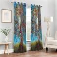 thumbnail image 6 of Blackout Curtains Window Curtain for Bedroom Living Room 1 Panel 82"x42" Lift Tree and Moon, 6 of 8