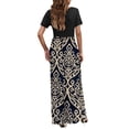 thumbnail image 5 of OutfitShow Women Summer Dress Short Sleeve Casual Long Dress Loose Maxi Dresses with Pockets, 5 of 6