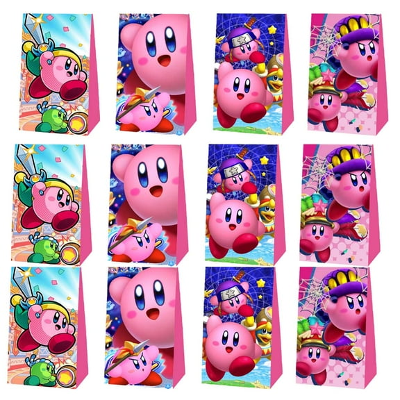 Kirby Star Goodie Party Favor Candy Bags Birthday Decorations Treat Supplies