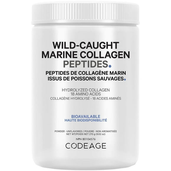 Codeage Marine Collagen Powder - Wild-Caught Hydrolyzed Fish Collagen Peptides - Type 1 & 3 Collagen Protein Supplement - Amino Acids for Skin, Hair, Nails - Paleo Friendly, Non-GMO, 2
