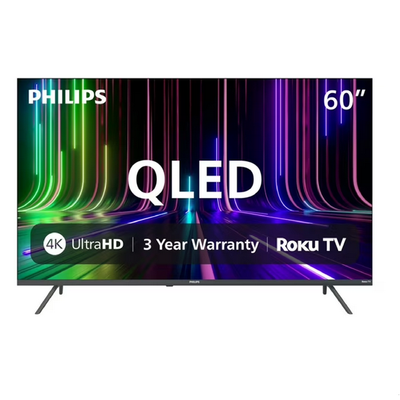 Open Box Philips 60" Class 7900 Series 4K QLED Roku Smart TV