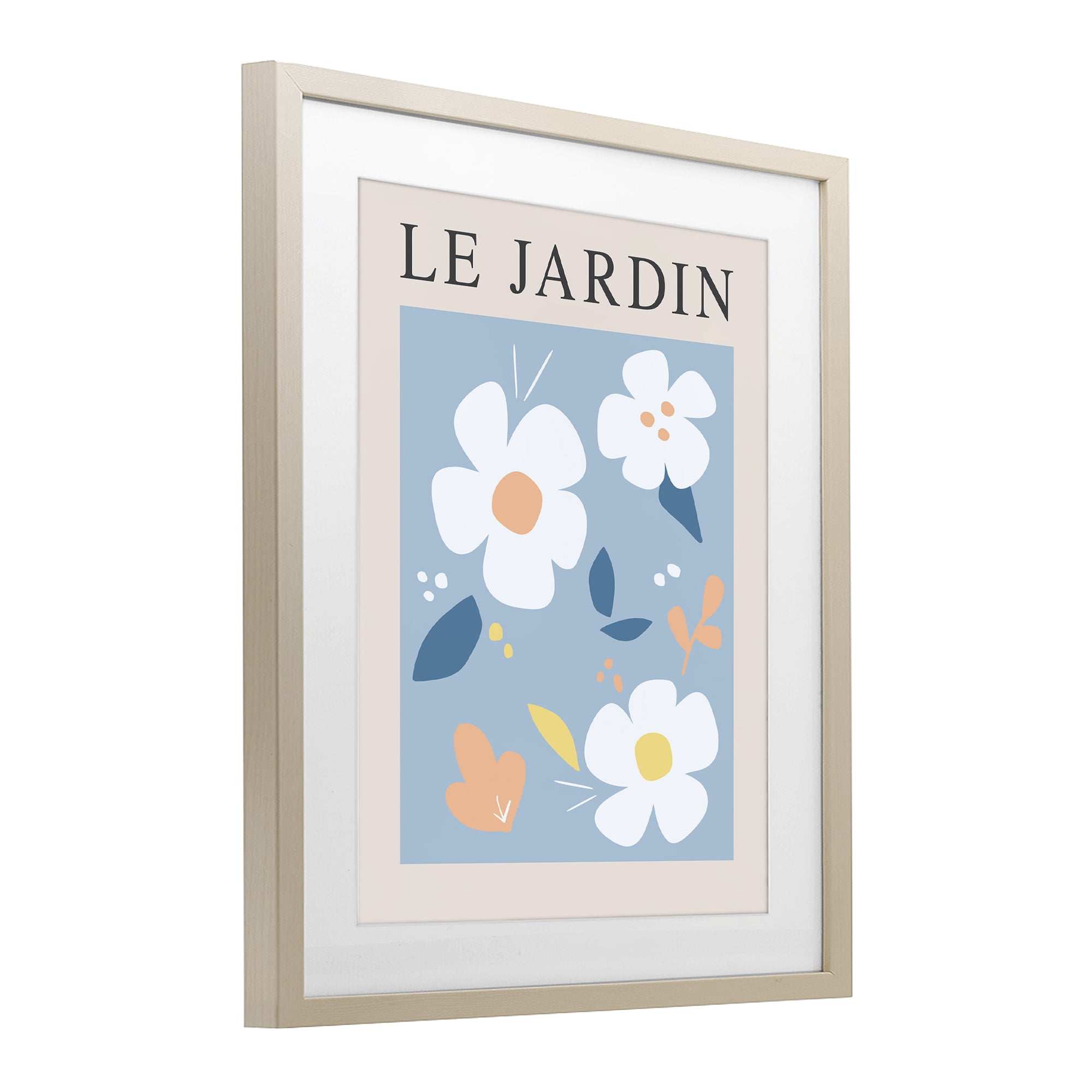 Stupell Industries Bouncing Floral Le Jardin Birch Framed Print Under Glass, design by Anna Quach