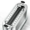 Russell Hobbs 2Slice Glass Accent Long Toaster, Black & Silver