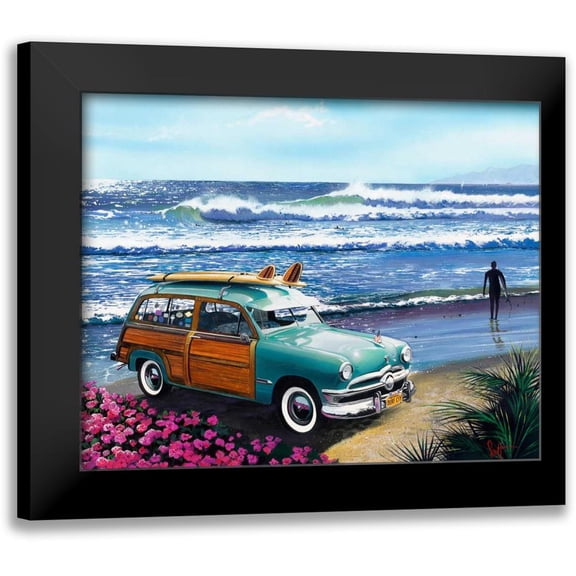 Westmoreland, Scott 14x12 Black Modern Framed Museum Art Print Titled - Surf City