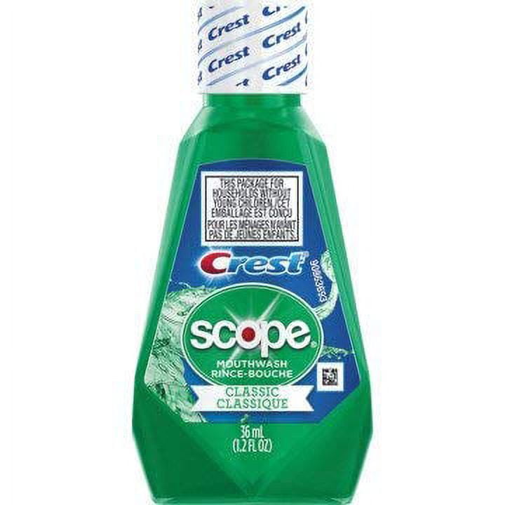 Crest Scope Mouthwash, Classic Mouth Rinse, Travel Size 1.2