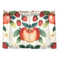 thumbnail image 7 of Yayeee Kitchen Curtains Tier Pair Light Filtering 27"x36" Rod Pocket Short Cafe Window Panel, Strawberry Pattern, 7 of 7
