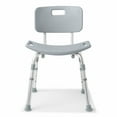 Medline Shower Chair Bath Bench with Back, Height Adjustable, Supports