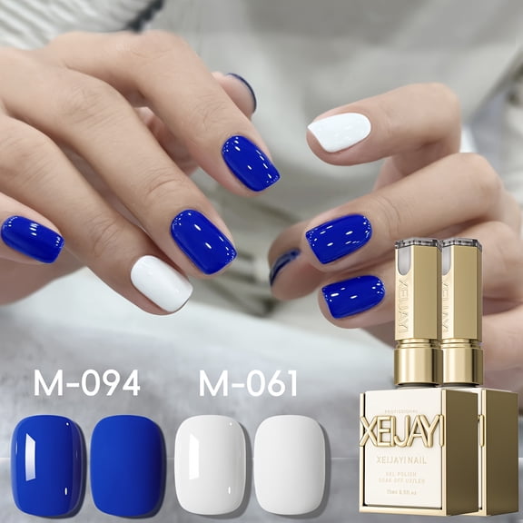 XEIJAYI 15ml 2Colors SetNail Gel Polish  - Bright Nail Art With Alcohol-Free/LED Soak-Off Gel For Salon & DIY, Japanese-Korean Style Nail Designs, Nail Care, DIY Nail Design,