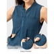 thumbnail image 4 of Chaleco de mujer Chaleco deportivo para mujer Chalecos casuales sin mangas con cremallera, 4 of 7